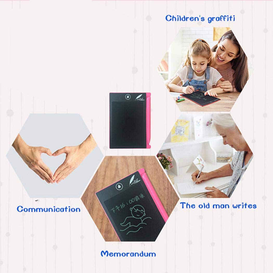 Idomeo 4.4inch LCD Writing Pad Tablet Drawing Memo Board Kids Mini Writing Pad Graphics Tablets