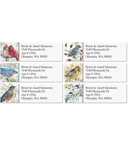 60 Return Address Labels Personalized 3/4" X 2 1/4" Winter - Foto 4