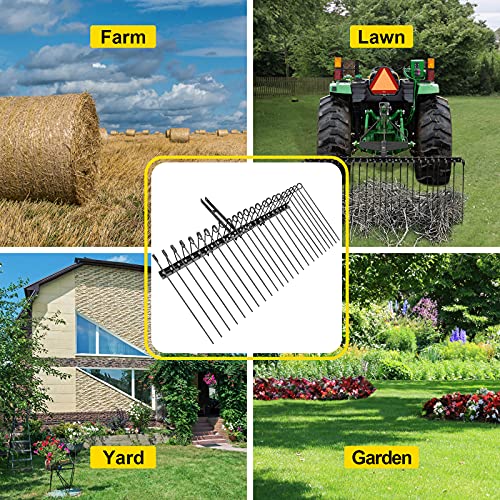 VEVOR Landscape Rake, 60 Inch Wide Tractor Rake, 3Point Tow Behind