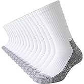 JOYNÉE 8 Pair Mens Thick Cushioned Athletic Crew Socks Breathable Moisture Wicking Work Running Socks for Men Size 9-12/12-15