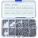 200Pcs Stainless Steel 4-40 to 10-32 Allen Head Hex Socket Screws Bolts Assortment Kit