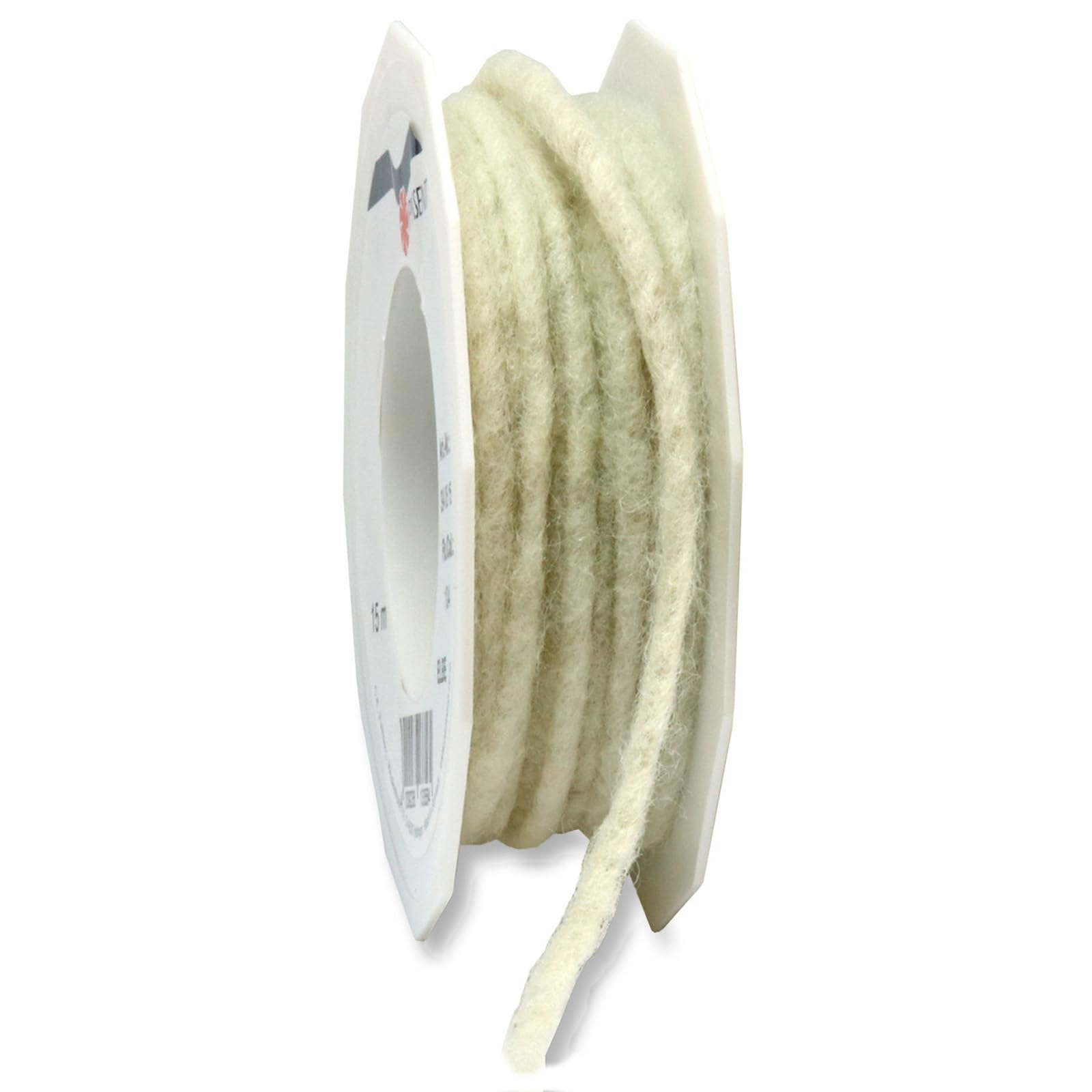 Präsent - Elbe Cord Ribbon Cream 5 mm Width, 15 m Length