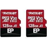 Patriot 128GB A1 / V30 Micro SD Card for Android Phones and Tablets, 4K Video Recording - 2 Pack Retail Units