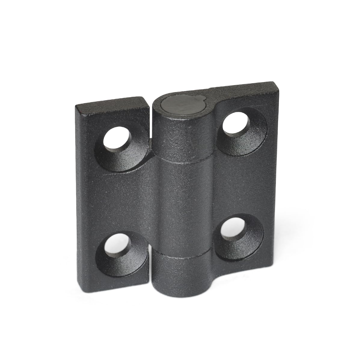 Ganter Normelemente Spring Hinge, Hinge with Spring Return, GN 437.3-ZD-60-60-R2-SW, Die-Cast Zinc, 60 x 60 mm, Opening