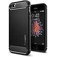 Spigen Rugged Armor Designed for iPhone SE Case (2016) - Black