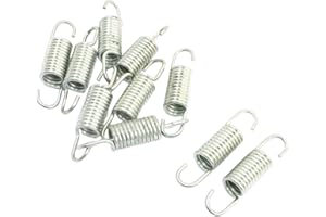 Hihaha Motorcycle Brake and Clutch Pedal Return Coil Springs/Coil Springs Accessories for Motorcycle/Metal/10Pcs Silver Tone