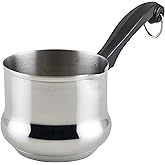 Farberware Classic Series Stainless Steel Butter Warmer Melting Pot | Easy pouring, stainless steel pot for melting butter and heating milk, small pot, spout, dishwasher safe, oven safe
