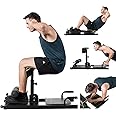 SPORFIT Sissy Squat Machine 8 in 1, Multifunctional Squat Machine Home Gym Equipment for Leg Strength Training, Sit-Up, Push-Up & Plank, Black