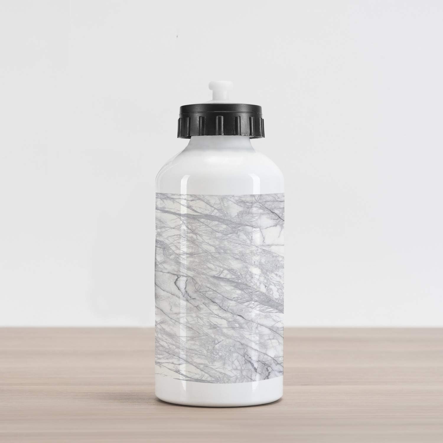Ambesonne Marble Aluminum Water Bottle, Granite Surface