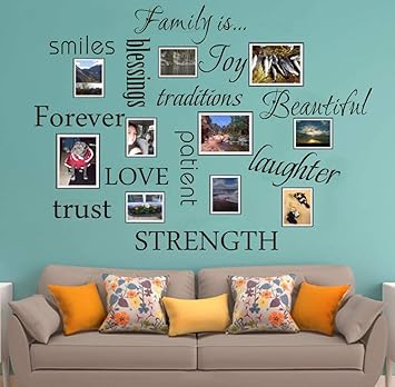 Adhesivo De Pared Familia 12 Familia Palabras Cita Vinilo Familia