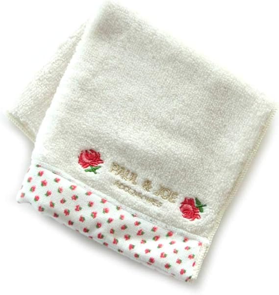 Amazon ポール ジョー レディース タオルハンカチ アイボリー フラワーモチーフ 綿100 刺繍 婦人 ハンドタオル 25cm ポールアンドジョー Paul Joe Accessoires 01 ハンカチ バンダナ 通販