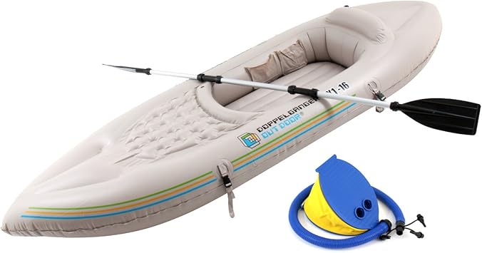 Amazon Doppelganger ドッペルギャンガー アウトドア コネクタブルカヤック K1 16 キャリーバッグ フットポンプ パドル付 Dod ディーオーディー カヤック