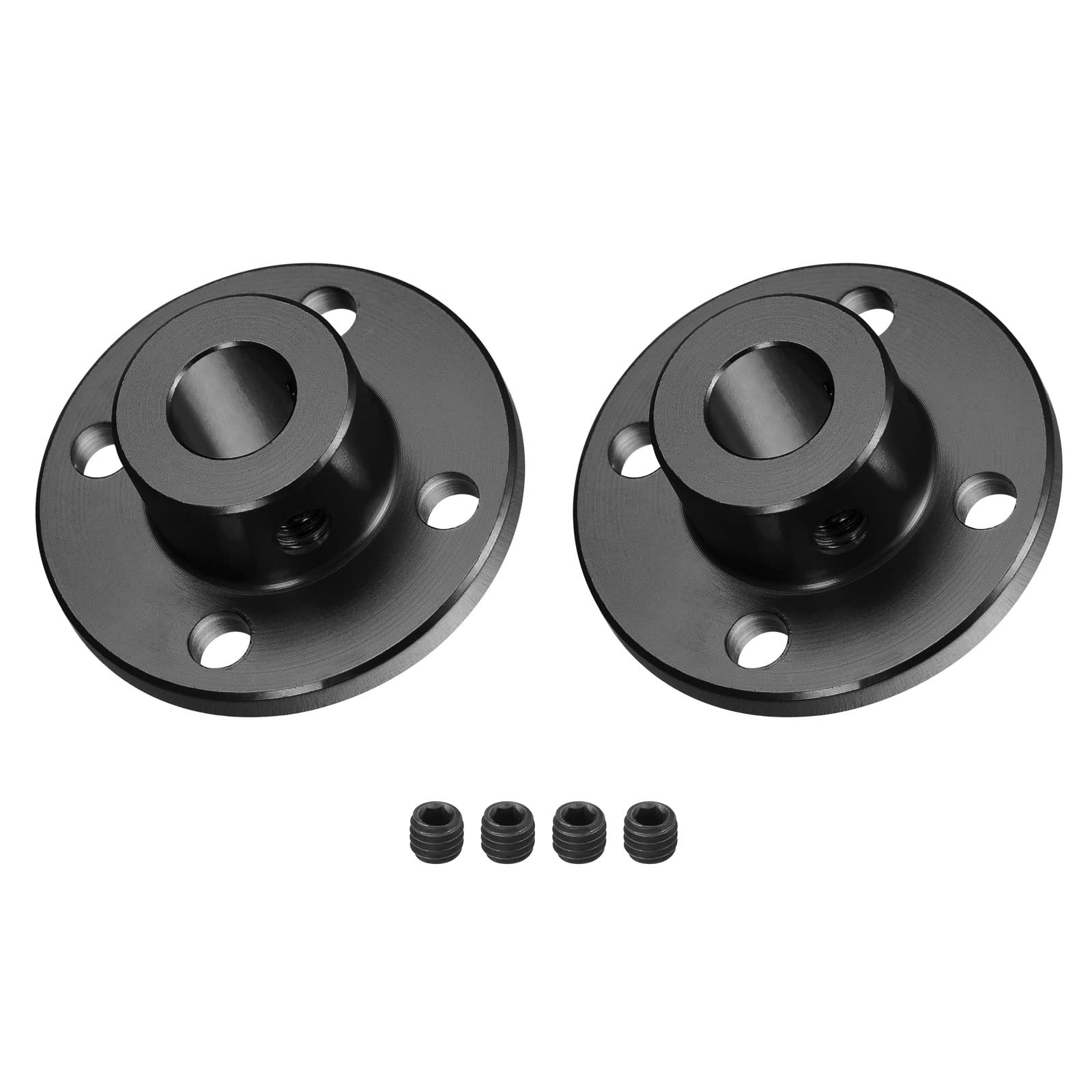 DMiotech 2 Pack 8mm Inner Dia H13xD10 Flange Coupling Connector Rigid Guide Shaft Support Coupler Shaft Coupling with Screws for DIY RC Model Motors Black