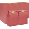 Whaline 24Pcs Dusty Blue Party Favor Bags - Kraft Paper Gift Bags With Stickers