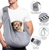 Adiwo Puppy Carrier Reversible Hands-Free Dog Sling Small Medium Pets Carrier view 3