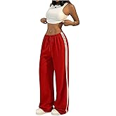 SHENHE Women's Wide Leg Loose Sweatpants Low Rise Y2k Drawstring Workout Sports Pants