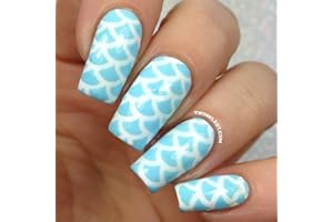 Twinkled T - Nail Vinyl Stencils for Easy Nail Art Design (Mermaid)