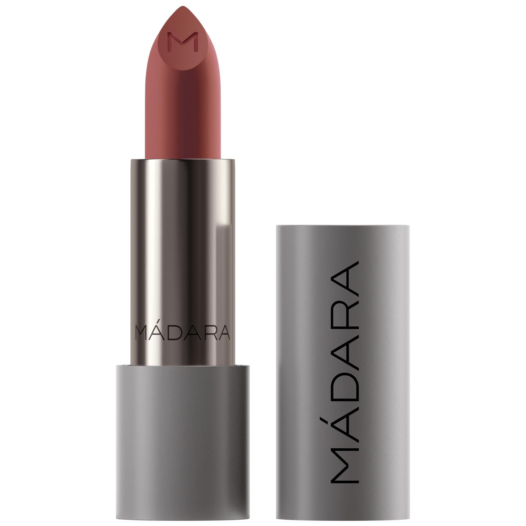 MÁDARA Velvet Wear Matte Cream Lipstick #32 Warm Nude 3.8 g – Vegan Natural Cosmetics with Shea Butter & Blueberry Seed Oil, Nourishing, Long-Lasting, Velvety Finish, Lip Care