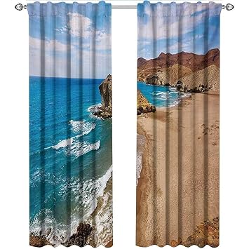Amazon Com Shenglv Landscape Kitchen Curtains Valances Ocean