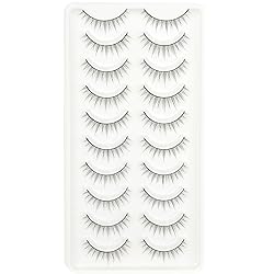 False Eyelashes Natural Short Lashes - 12mm Natural