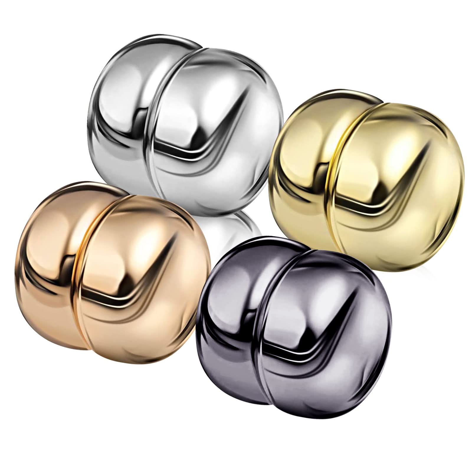 4 Pair Hijab Magnets Extra Strong, Needle Free Scarf Magnets for Hijab Pins, No Snag Magnets Invisible Colorful Scarf Holder Buttons for Women Secure Hold for Shawl Dress Headscarf Clothes Accessories