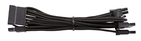 Corsair CP-8920186 Premium Sleeved 'RMi-, RMx,- SF und Typ4 (Generation 3)-Serie' Netzteil SATA-Kabel schwarz