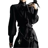 Ouji Fashion Shirts Victorian Blouses Vkei Clothes Retro Gothic Medieval Renaissance Tops Goth Visual Kei Outfit