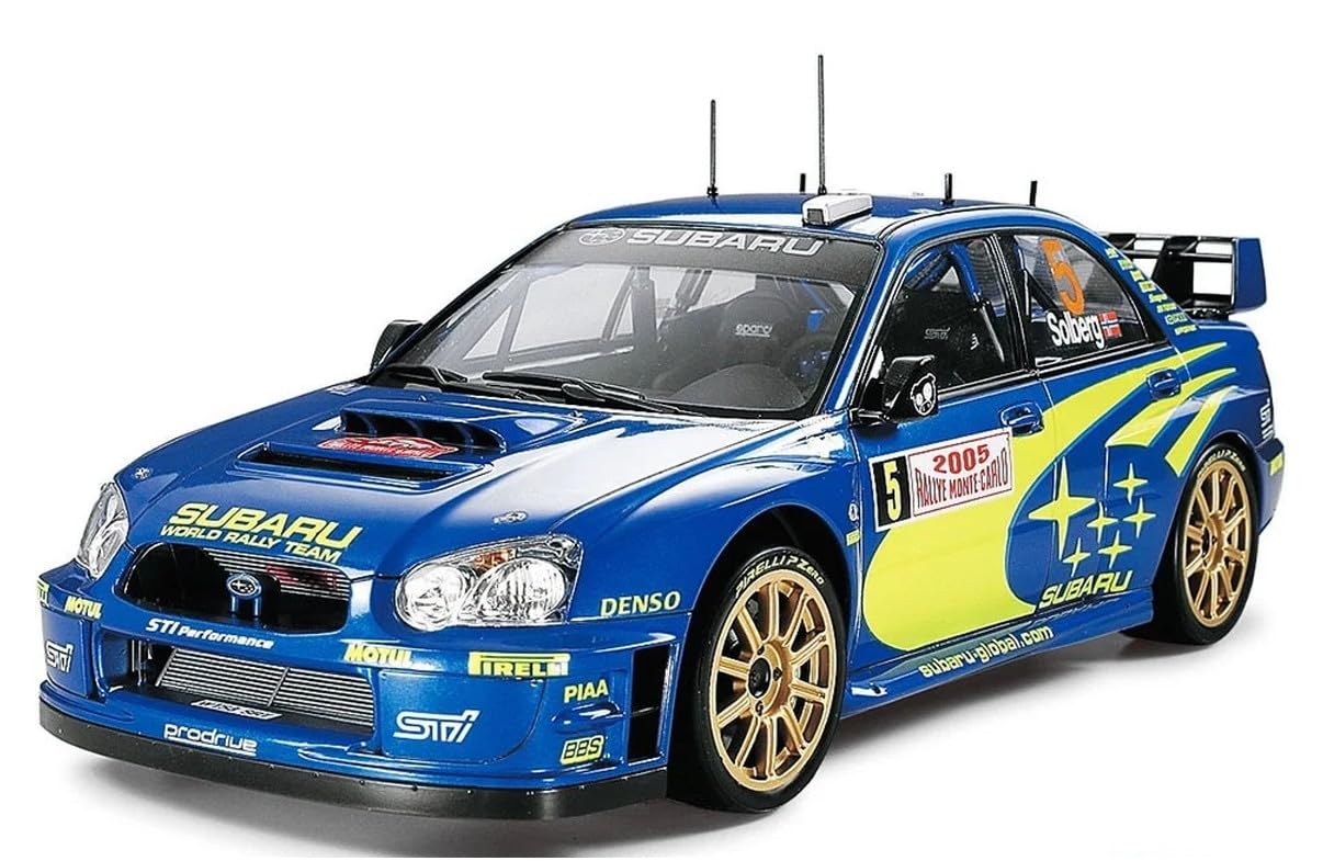 Tamiya 24281 1:24 Subaru Impreza WRC Monte Carlo 2005 - Modellbau, Plastik Bausatz, Hobby, Basteln, Kleben, Modellbausatz, Modell, Plastikmodellbau, Gold 6