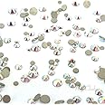 CRYSTAL AB (001 AB) Tiny small sizes mixed with Swarovski 2058 Xilion Rose flatbacks sizes ss3, ss5, ss6, ss7, ss9, ss10 No-Hotfix rhinestones nail art 144 pcs (1 gross) from Mychobos