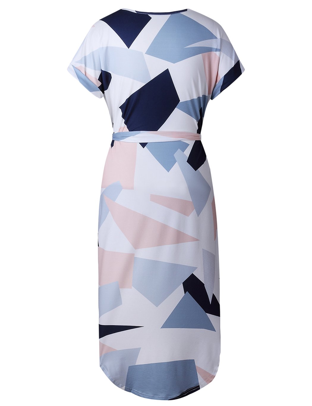 LitBud Womens Dresses Summer Short Sleeve Business Holiday Belted Shift Midi Tunic Dress for Ladies Size 6 8 M White