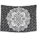 BLEUM CADE Mandala Tapestry Wall Hanging Black & White Wall Art Floral Decorative for Bedroom Living Room 59x83 Inches