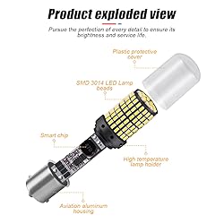 2Pack 1157 LED Brake Light Bulb, 12V-24V BAY15D