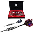 WINSDART ADKX Steel Tip Darts 12 Pack Set with Nonslip Iron Barrel Aluminum Dart Shafts and Flights + Darts Sharpener + an Gift Box
