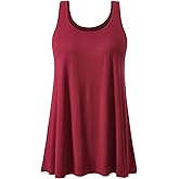 Vislivin Tank Top for Women with Built in Bra Loose Fit Tanks Flowy Plead Camisole for Workout Travel