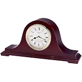 Bulova B1929 Bulova Annette I Chiming Mantel Clock, Model B1929 | Classic Mahogany Finish | Westminster Melody on the Hour | Battery Powered I Chiming Clock