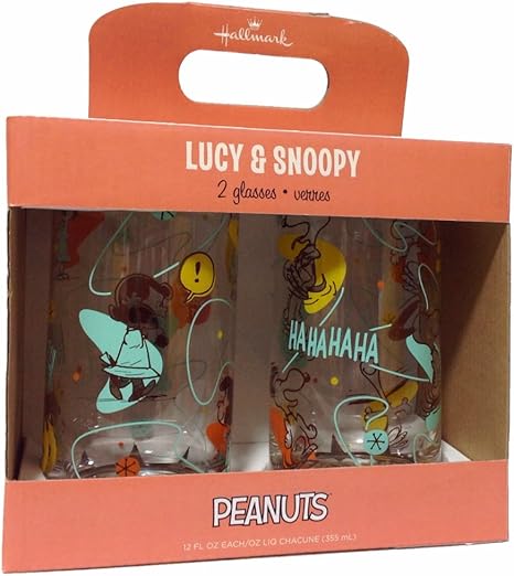 Amazon Co Jp ピーナッツ スヌーピー ルーシー 2p セット グラス ペア コップ 子供用 大人用 食器 キッチン Peanuts Snoopy 犬 グッズ プレゼント ホーム キッチン