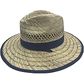 TUREVIEW Safari Straw Hat Wide Brim Beach Hat Sun Protection Hat Travel Fishing with Lanyard for Men and Women
