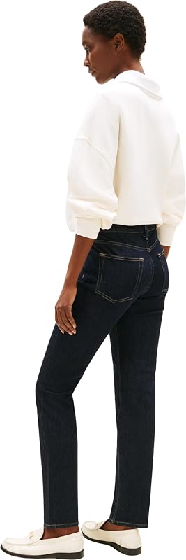 Damen Jeans Hose Rinse Slim Mid Rise, Blau (Denim Rinse 01), 24W/28L