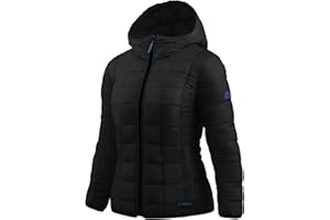 URBAN BUCK Packable Puffer Jacket Women with Hood – 32 Degree Lightweight Quilted Winter Puff Foldable Jacket for Women