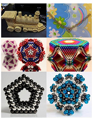 Attom Tech Magnetic Cube 216pcs Rolytoy Magnets Blocks Magnetic Sculpture Holders Square Cube Children's Puzzle Magic Cubes DIY Educational Toys for Kids (Colorful)