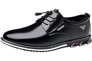 Stylish Men's Leather Shoes for Work and Leisure Comfortable Breathable Lace Up Design Perfect for Business Casual Settings