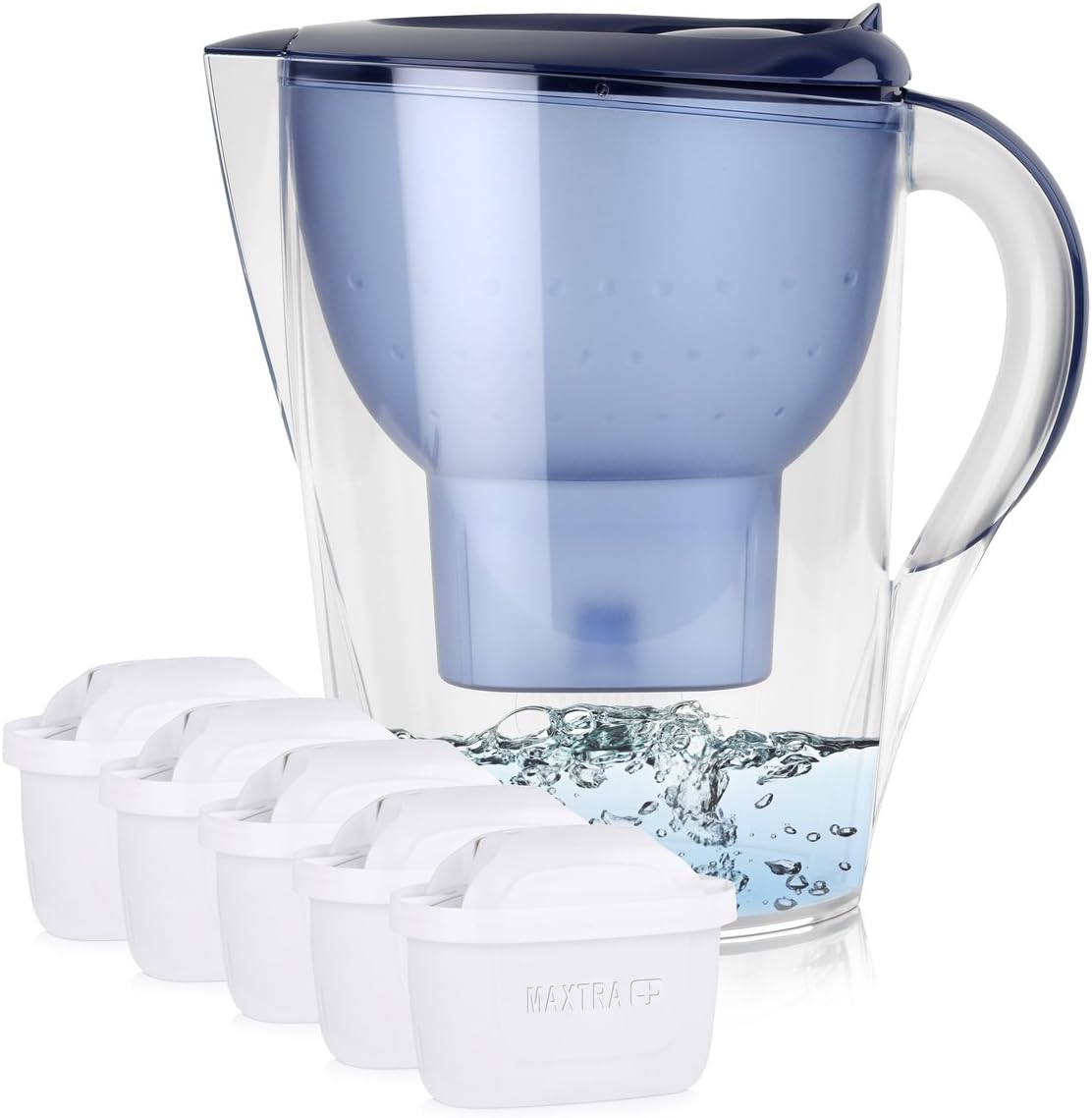 BRITA Marella XL 3,5L Wasserfilter Blau inkl. 5x Maxtra+ Kartuschen Kaufen