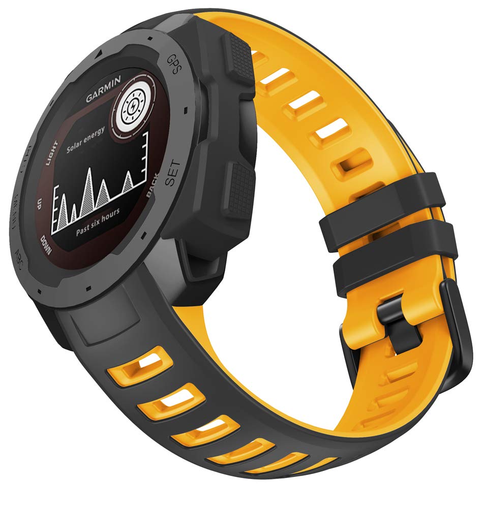 WIIKAI Replacement Silicone Strap for Garmin instinct, instinct Esport replacement watch straps.