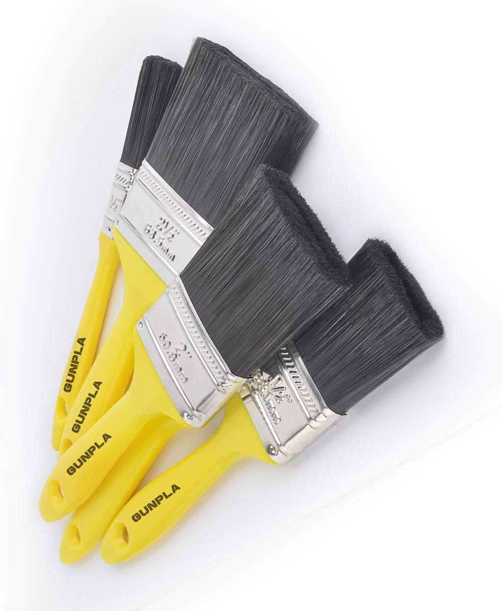 Gunpla 10 Piece Paint Brush Set, Professional Polyester Bristle Brushes with Comfortable Plastic Handle - Image 5