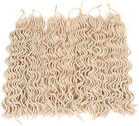 7Packs 20inch 24Roots/Pack Curly Faux Locs Soft Hair Twist Braids Crochet Braiding Hair Braids Synthetic Hair Extensions ((7 packs/lot) 20'', 613#)