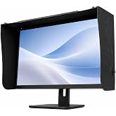 Computer Monitor Hood, Strap‑Back Adjustable Sun Shade for 17‑27 Inch Monitor, Fits Monitor Outer Frame Width 41‑71cm, Anti‑Glare Screen Hood for Photo Video Editing