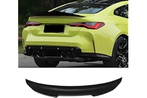 KHK G22 Trunk Spoiler, Gloss Black Car Rear Trunk Tail Spoiler, PSM Style Rear Wing Spoiler Fits for BMW 4-Series G22 Coupe / M4 G82 2021 2022 2023 2024
