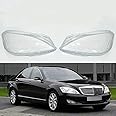 KABEER Pair of Headlight Headlamp Clear Lens Cover Replacement Compatible with Mercedes Benz W221 2006 2007 2008