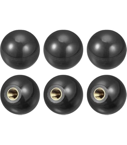Perillas De Bola Rosca De 3 Piezas, Rosca Femenina M8, Diámetro De 30mm Mango De Palanca De Fenolico Termoset Negro