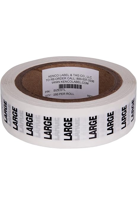 Amazon.com : Clothing Size Strip Labels - 1.25